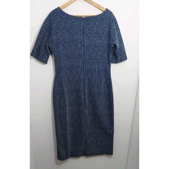 Maggie London Women's Size 14 Dress Midi Blue Half Sleeve Simple Elegant - Picture 6 of 12